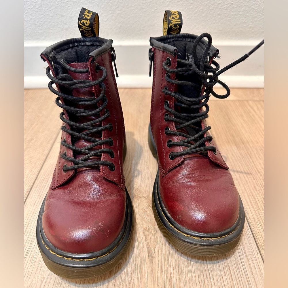 DR. MARTENS 1460 Unisex Kids Cherry Red Boots
